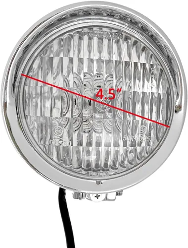 Miniatura 5 de FATECIM Faro delantero de motocicleta de 4.5" con visera de aluminio, lámpara de cabeza cromada tipo bala para Harley Sportster XL, Dyna, Softail