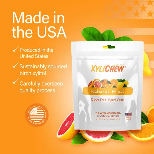 Miniatura 5 de Xylichew - Botes de goma de mascar 100% xilitol, sin OMG, gluten, aspartame y goma sin azúcar, cuidado bucal natural, alivia el mal aliento