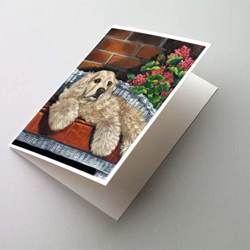 Miniatura 158 de Caroline's Treasures PPP3013GCA7P - Tarjetas de felicitación y sobres para mascotas de Basset Hound Teacher, paquete de 8 tarjetas en blanco
