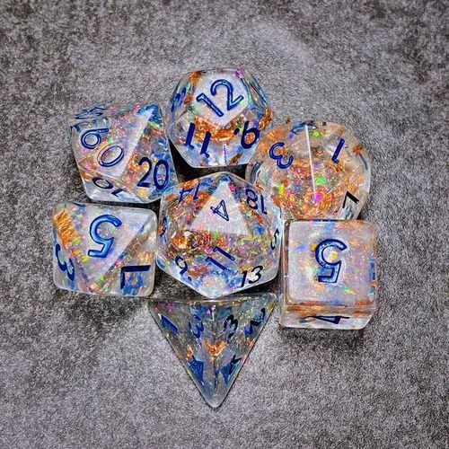 Miniatura 21 de Sage's Portal Cantrips - Juego de dados DND de resina de borde redondo, 7 piezas, juego de dados poliédricos DND para Dungeons and Dragons D&D RPG