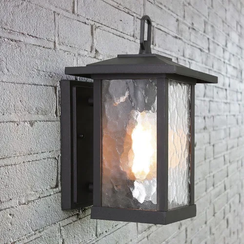 Miniatura 11 de Log BARN Faroles de pared para exteriores, aplique de 1 lámpara, lámparas exteriores de montaje en pared, luces de porche en acabado negro
