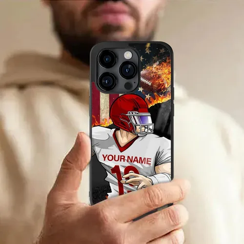 Miniatura 5 de Fundas de teléfono de fútbol personalizadas con diseño moderno para niños y hombres para iPhone 6 7 8 11 12 13 14 15 16 17 Pro Max Plus Mini Xr XSE