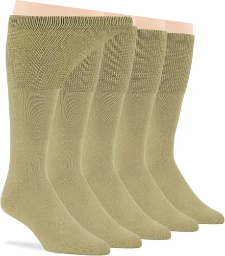 Miniatura 90 de 7BIGSTARS KINGDOM Calcetines de algodón para hombre, diabéticos, no vinculantes, paquete de 5 unidades, talla L/XL, Azul mezclilla, verde oliva