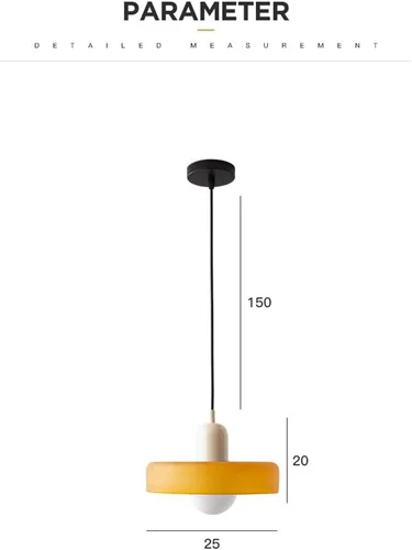 Miniatura 2 de Lámpara Colgante de cristal moderno de mediados de siglo, lámpara colgante de techo retro de 1 luz, lámpara creativa individual lámpara de comedor