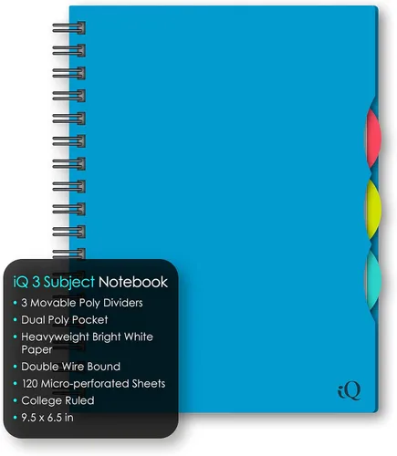 Miniatura 4 de Cuaderno iScholar iQ con doble anillado, con Poly Cover, Variados