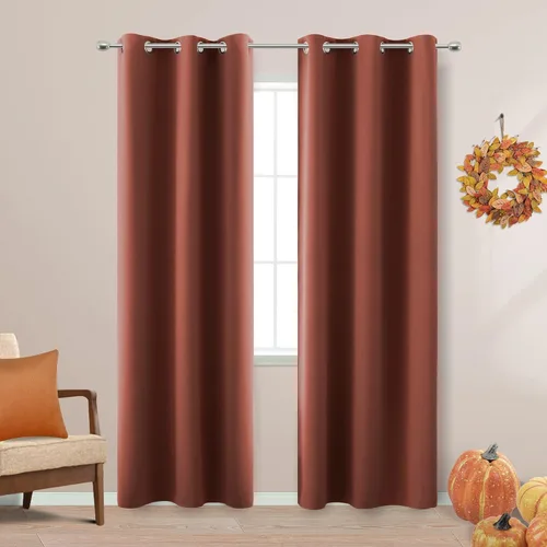 Miniatura 200 de Cortinas opacas de 72 pulgadas extra anchas para dormitorio, puerta corrediza de vidrio y patio, 2 paneles con ojales para oscurecer ventana grande