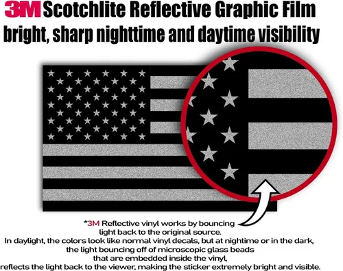 Etiqueta engomada de la bandera de Estados Unidos de los Estados Unidos de los Estados Unidos Táctica Militar 3M Pegatina Reflectante |