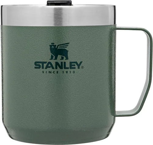 Miniatura 5 de STANLEY Stay-Hot Camp Mug - Taza de café con tapa a presión, taza para café, té y bebidas, taza de café aislada de acero inoxidable, sin BPA