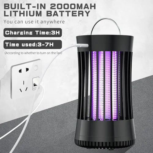 Miniatura 6 de AICase Lámpara Matamosquitos Recargable Electrónica USB Portátil/Matamosquitos Eléctrico para Viajes de Verano, Campamento al Aire Libre, Patio