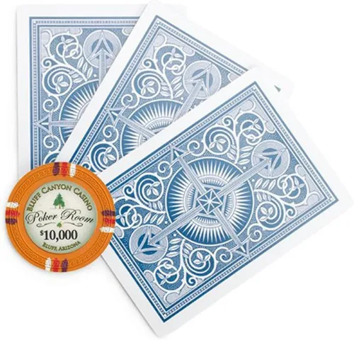 Miniatura 3 de Claysmith Gaming Bluff Canyon Poker Chip - Compuesto de arcilla pesada de 0.48 oz, paquete de 50 $10000 naranja