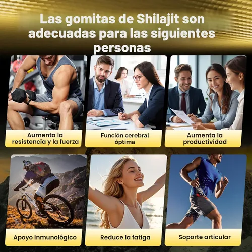 Miniatura 5 de Gomitas Shilajit, Shilajit para hombres y mujeres Fórmula 10 en 1 de alta potencia de 4000 mg con shilajit puro del Himalaya, Ashwagandha y 75%
