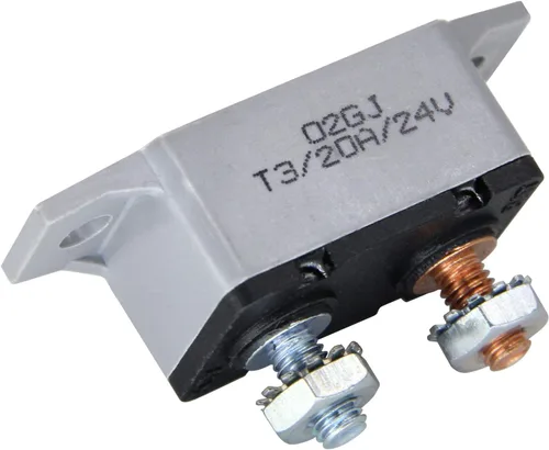 Miniatura 3 de Disyuntor de 6-28V 20A Restablecimiento manual para barcos marinos con cubierta protectora de cinturón rojo de 20 amperios