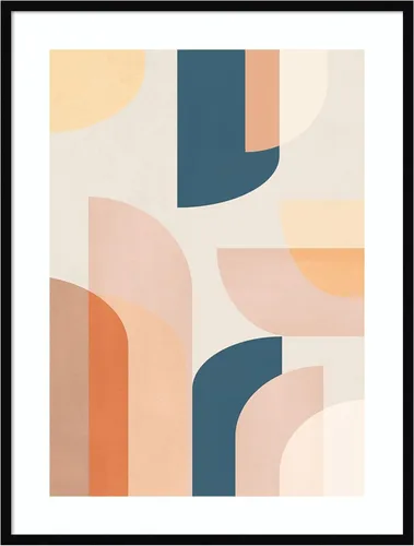 Miniatura 11 de Amanti Art Lienzo decorativo para pared, diseño geométrico retro de 41 x 31 pulgadas, por Kathrin Pienaar, arte abstracto para pared, decoración