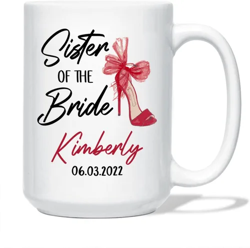 Miniatura 13 de Taza personalizada para la tía de la novia, taza de tía novia, regalo de boda para tía de la novia, regalo de tía de novia, taza de café de boda