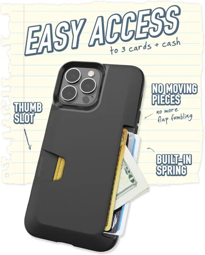 Miniatura 2 de Smartish® Funda tipo cartera para iPhone 13 Pro Max - Wallet Slayer Vol. 1 [Delgada + Protectora] Con tarjetero para tarjetas de crédito - Probada