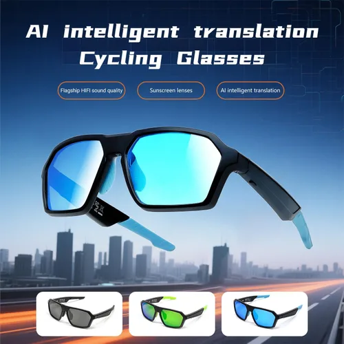 Miniatura 3 de Gafas de sol inteligentes con audio Bluetooth con altavoces, protección UV400, lentes de bloqueo de luz azul para hombres y mujeres Qy-pro5