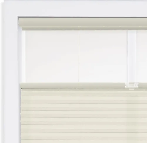 Miniatura 6 de DEZ FURNISHINGS Persiana Celular Inalámbrica de 1" con Filtro de Luz de Arriba Hacia Abajo y de Abajo Hacia Arriba, 20"W x 64"H, Alabastro