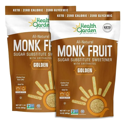 Miniatura 9 de Health Garden Edulcorante de fruta de monje, clásico, sin OMG, sin gluten, sustituto del azúcar, Kosher, apto para dieta cetogénica (3 libras)