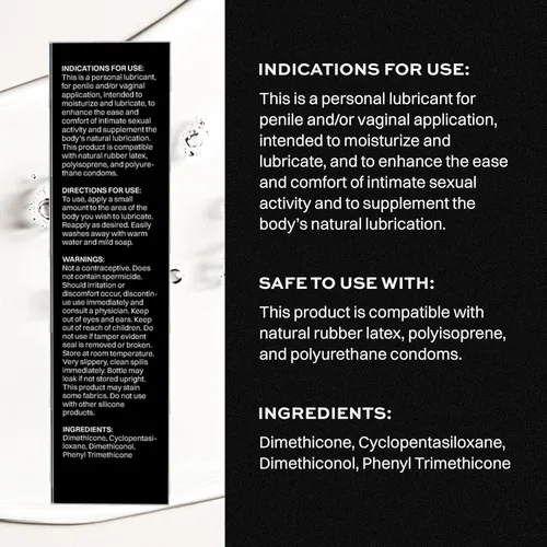 Miniatura 2 de Wet Platinum Lubricante íntimo a base de silicona Ultra suave, súper resbaladizo, hipoalergénico, rendimiento de larga duración, fórmula