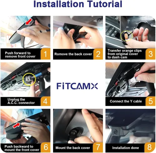 Miniatura 6 de Fitcamx La cámara de tablero delantera 2K y trasera 1080P se adapta para Lexus GX550 2024-2026 Premium Luxury Overtail (Gen3/J250), aspecto OEM