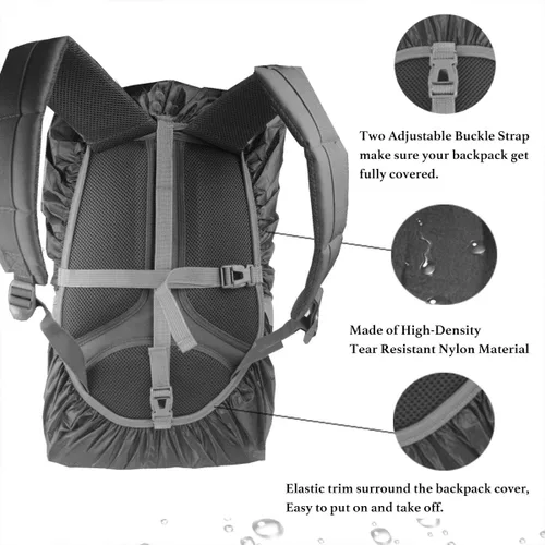 Miniatura 5 de Frelaxy Funda para Mochila de Alta Visibilidad con Tira Reflectante, 100% Impermeable, Funda de Mochila Ultraligera, Bolsa de Almacenamiento, Correa