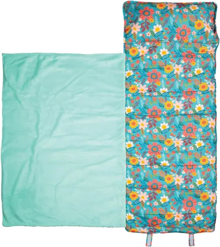 Miniatura 15 de Stephen Joseph, Tapete estampado para siesta para niños pequeños con manta suave y almohada extraíble para niños y niñas, saco de dormir para Azul