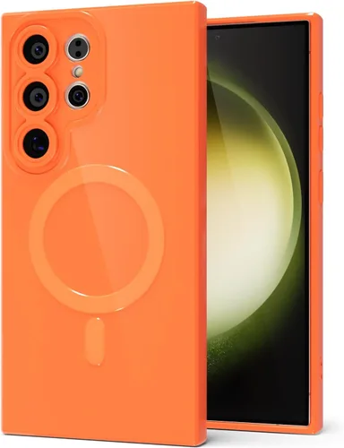 Miniatura 157 de Svanove para Samsung Galaxy S22 Funda de teléfono de silicona magnética, compatible con Magsafe, linda para mujeres, brillante color brillante, gel