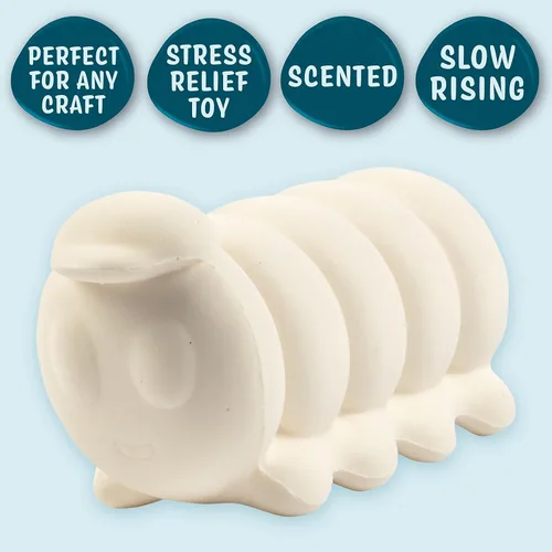 Miniatura 8 de Kit de manualidades Jumbo Squishy Toys (paquete de 8 criaturas de jardín) – Pinta tus propios Squishies de levantamiento lento para niños – Incluye