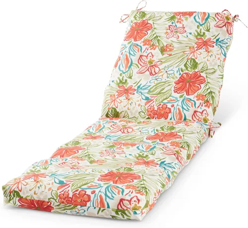 Miniatura 40 de Cojín reversible para silla de descanso para exteriores, color blanco tropical