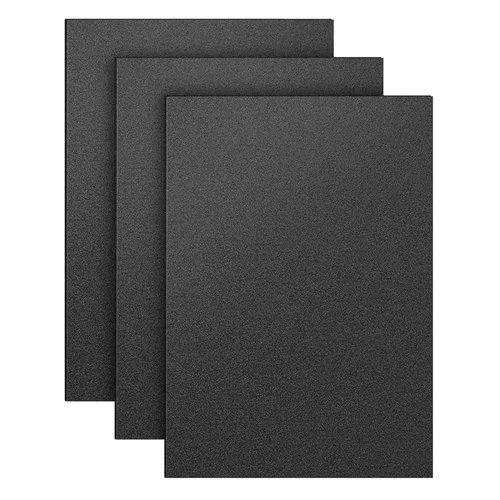 Miniatura 12 de Paquete de 6 láminas de plástico ABS negro de 12 x 16 x 0.06 pulgadas, moldeables que las láminas acrílicas, ideales para proyectos de bricolaje