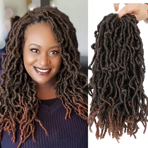 Miniatura 31 de Youngther Cabello sintético de ganchillo de 24 pulgadas, 6 unidades, 84 soportes, extensibles, cabello de ganchillo suave de diosa, cabello 1b