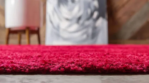 Miniatura 4 de Unique Loom Colección Solo - Alfombra de área Calabasas (5 pies 3 pulgadas x 7 pies 7 pulgadas, rectangular, rojo)