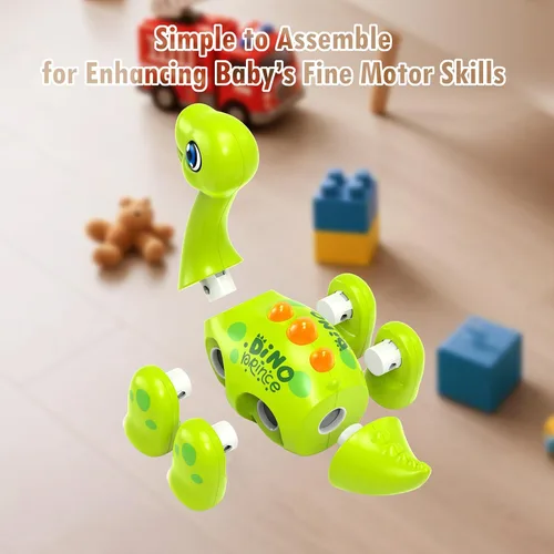 Miniatura 2 de Marstone Juguetes de dinosaurio para niños pequeños para niños de 1 año Regalos: Juguetes educativos con luz y sonido para construir Juguetes