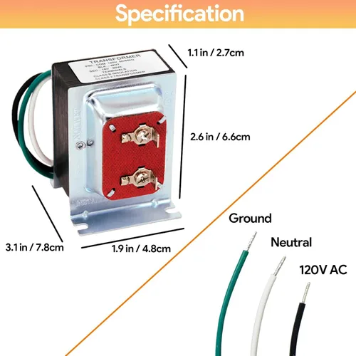 Miniatura 5 de Transformador de Timbre para Ring Video Doorbell, 16v 30va Transformador de Timbre Cableado Fuente de Alimentación, Compatible con Ring, Nest Hello