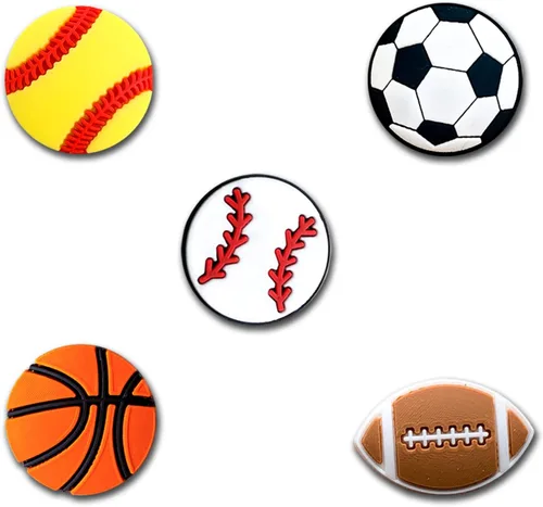 Miniatura 2 de 25 dijes deportivos para zapatos para zuecos, sandalias, pulsera, pantuflas, zapatos de agua, béisbol, sóftbol, fútbol, fútbol, baloncesto