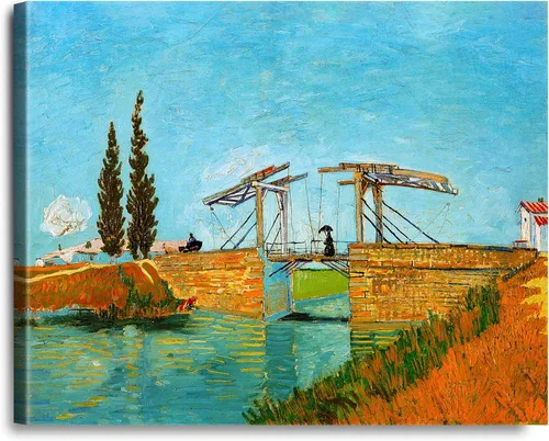 Miniatura 126 de A&T ARTWORK Noche estrellada sobre el Ródano de Vincent Van Gogh. Tamaño del marco: 36 x 30 pulgadas, tamaño de la imagen: 30 x 24 pulgadas