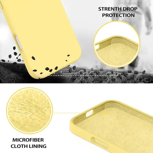 Miniatura 173 de GUAGUA Funda compatible con iPhone 17 Pro Max de 6.9 pulgadas, silicona líquida, goma de gel suave, delgada, forro de microfibra delgada