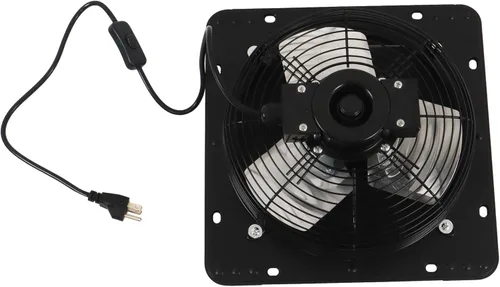 Miniatura 4 de HOSTIC Persiana de aluminio de 10 pulgadas con ventilador montado en la pared, adecuado para sótano, invernadero, cobertizo, ático, garaje