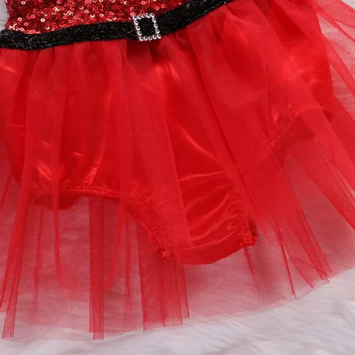 Miniatura 5 de fioukiay Mameluco de Navidad para recién nacido con lentejuelas vestido de Navidad traje de tul con encaje tutú para fiestas infantiles