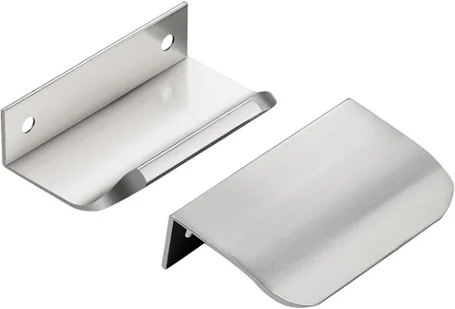 Miniatura 29 de Ravinte Hardware Paquete de 6 Manijas Doradas para Gabinete, Tiradores de Borde de Dedo de 3 Pulgadas (76mm), Centro de Orificio de 2 Pulgadas