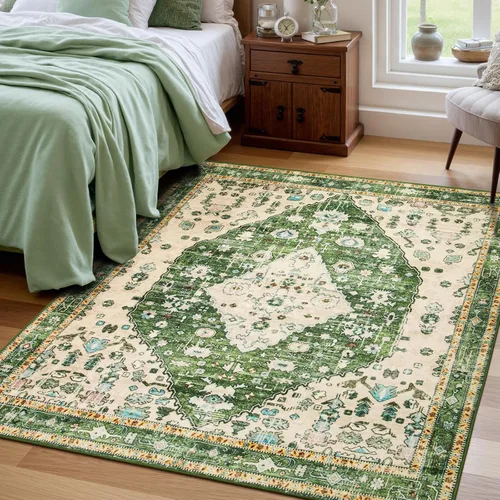 Miniatura 37 de Lahome Alfombra Bohemia Tribal Lavable de 3 x 5, Alfombras Antideslizantes para Entrada, Dormitorio, Sala de Estar, Vintage, Ultra Suave, No