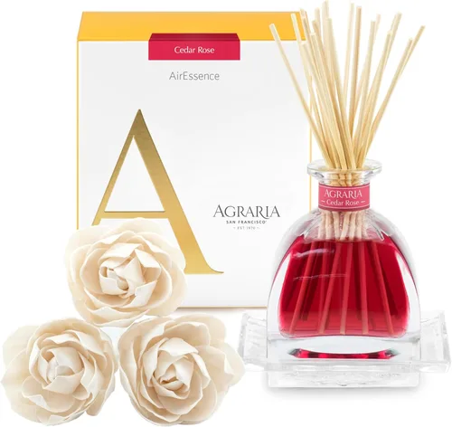 Miniatura 10 de AGRARIA Set de Difusor de Aroma de Flores y Varillas AirEssence, Juego de Fragancia Botánica de Flores Sola Hecho a Mano, Juego de Difusor de Aceite