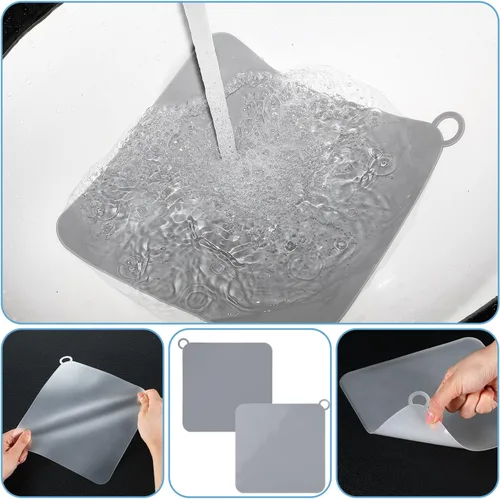 Miniatura 4 de Yinkin 6 Tapas de Drenaje para Mantener Alejados a los Insectos, Tapones de Silicona para Piso de Ducha y Bañera, Tapetes Antiolor de Alcantarilla