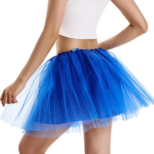 Miniatura 2 de Phantomon Falda tutú para mujer, adolescente, clásica, elástica, de 4 capas, de tul, para ballet, talla adulta, no se transparenta