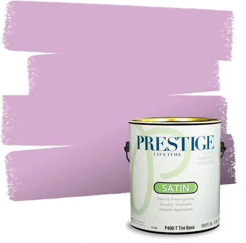 Miniatura 83 de PRESTIGE Pinturas de pintura interior e imprimación en uno, 1 galón, plano, combinación comparable de Sherwin Williams* Kimono Violet*