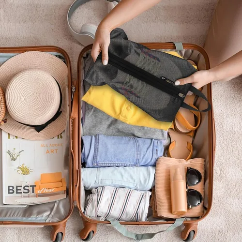 Miniatura 7 de Luvsusu Bolsas de zapatos esenciales de viaje, resistentes al agua, para hombres y mujeres, organizador portátil de almacenamiento de zapatos