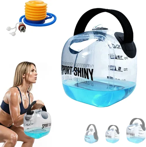 EasyGo Pesas Rusas, Pesa Rusa Plegable Rellena de Agua, Pesa Rusa Ajustable