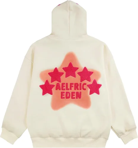 Miniatura 2 de Aelfric Eden - Sudaderas con capucha para mujer, con estampado de estrellas rosadas, unisex, de gran tamaño, manga larga, con bolsillo