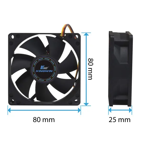 Miniatura 5 de Kingwin Ventilador silencioso de 3.150 in - Ventilador silencioso de refrigeración de PC para carcasas de computadora, refrigeradores de CPU