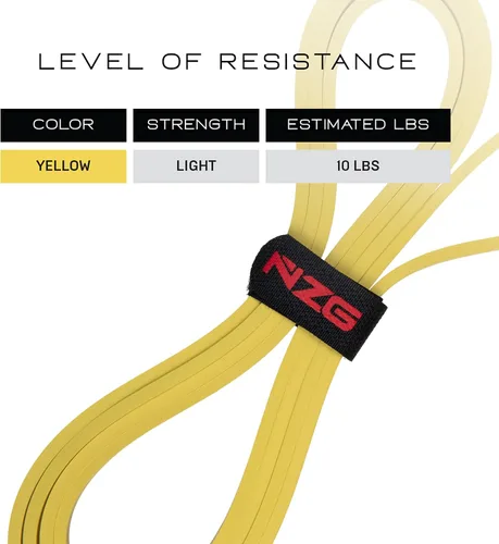 Miniatura 3 de NZG Bandas de resistencia de goma naranja 100% sin látex, 11 niveles (10 a 140 libras)